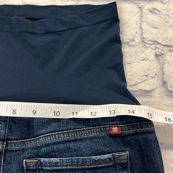 A Pea in the Pod/Lucky brand maternity jeans sz S. Med. dark wash, distressed. - Picture 6 of 8